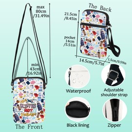 LEVLO Flight Attendant Crossbody Bag Pilot Gift Catch The Flights Not Feelings Shoulder Bag Airplane Traveler Merchandise, Flights Not C Bag