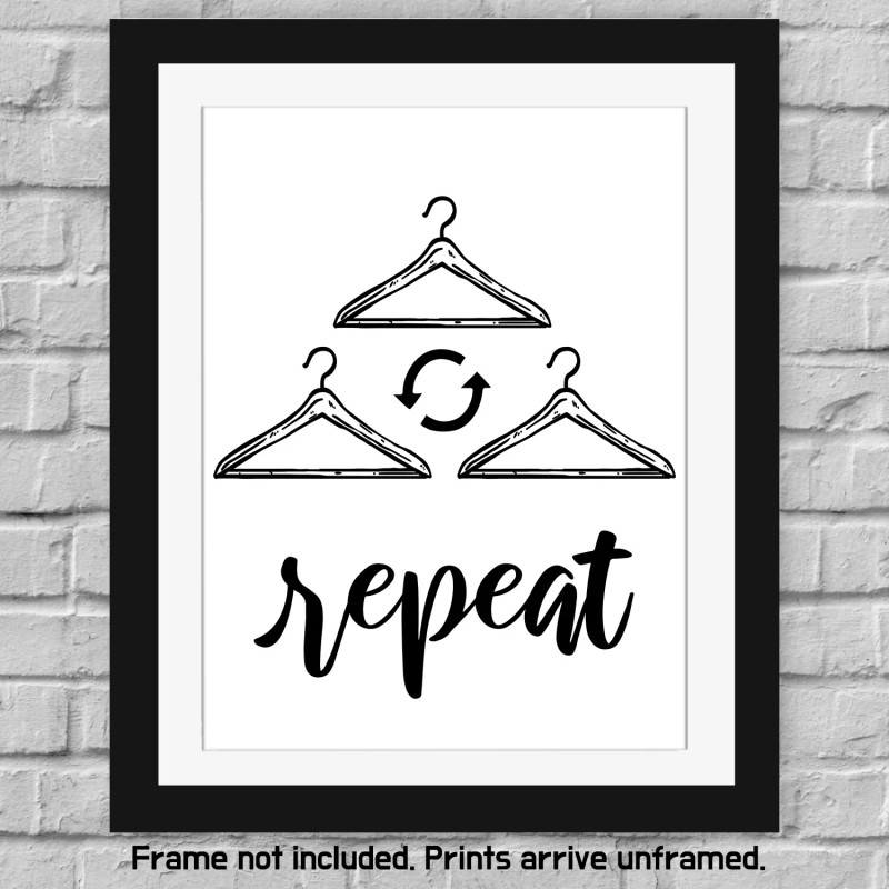 Modern 5th Laundry Room Signs(Set of 4 Unframed-8x10I