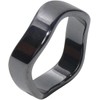 Hematite Rings Wave Black Band Ring for Women Hematite Crystal