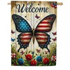 America Forever Patriotic Butterfly House Flag, 28 x 40 inch