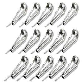 Top Guide, Rod Guide, Thread Winding Type, Stainless Steel, Fishing Rod, Tip Repair, 15 Piece Set (0.3 - 0.1 inch (8 - 2.8 mm, 8 - 3.2 mm, 8 - 3.6 mm)