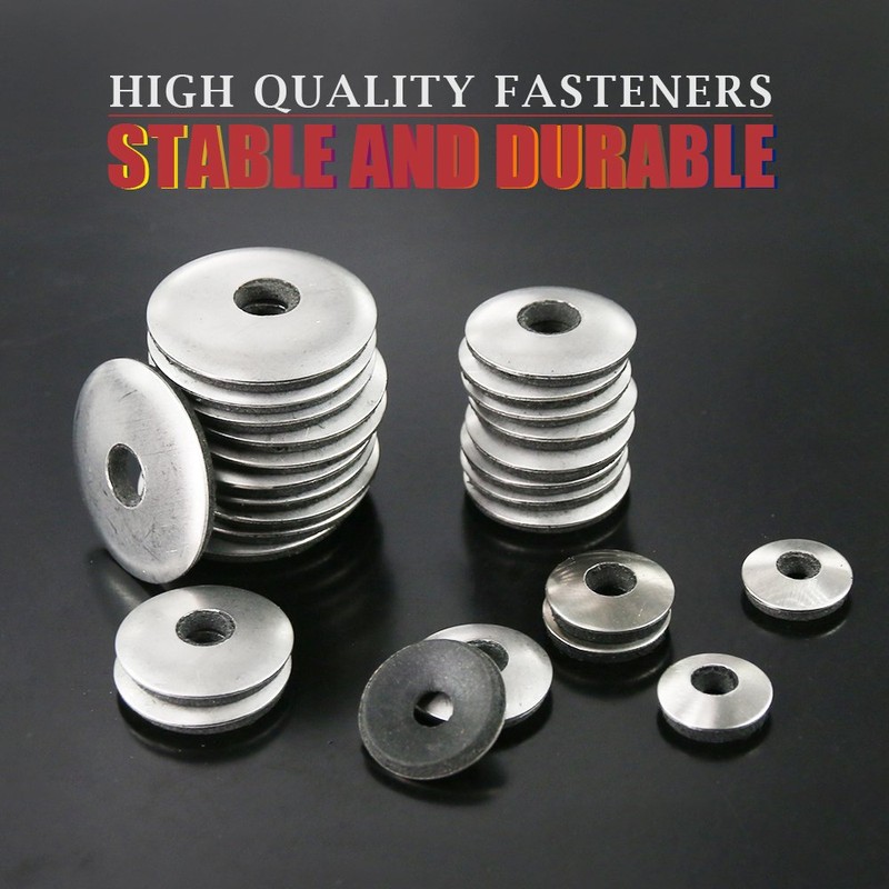 Hilitchi 270-Pcs #6#8#10#12 Stainless Steel Neoprene EPDM Bonded Sealing Gasket