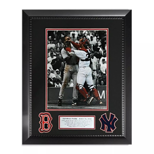 ASG Memorabilia Alex Rodriguez & Jason Varitek Unsigned Photograph Framed