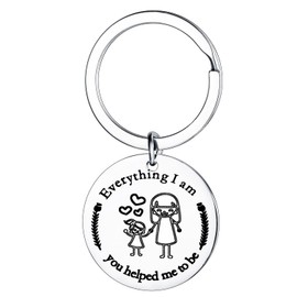 Gifts For Mum Birthday Gifts For Mum Gifts Presents For Mum From Daughter Mum Keyring Mummy Gifts Christmas Gifts For mum Keychain Everything I Am You Helped Me To Be (You Helped Me To Be Style1)
