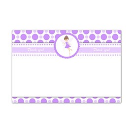 30 Blank Thank You Cards Notes Purple Fairy Pixie Girl Birthday Baby Shower + 30 White Envelopes