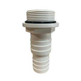 HAF® 1 x ABS Hose Nozzle O-Ring with 32 and 38 mm Hose Nozzles x 1 1/2 Inch Male Thread Including 1x Stainless Steel Hose Clamp for Pool Pump Connection Quality: Made in Europe