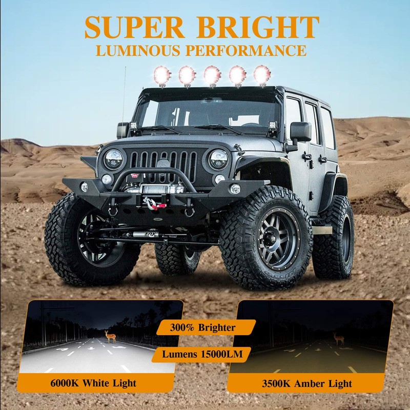 2 Pcs 201W Led Light, 7 Inch Led Light Bar