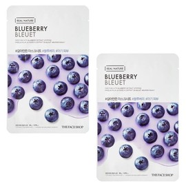 1+1 The Face Shop Blueberry Mask Sheet 20g / 1+1 더페이스샵 갈아만든 블루베리 마스크시트 20g