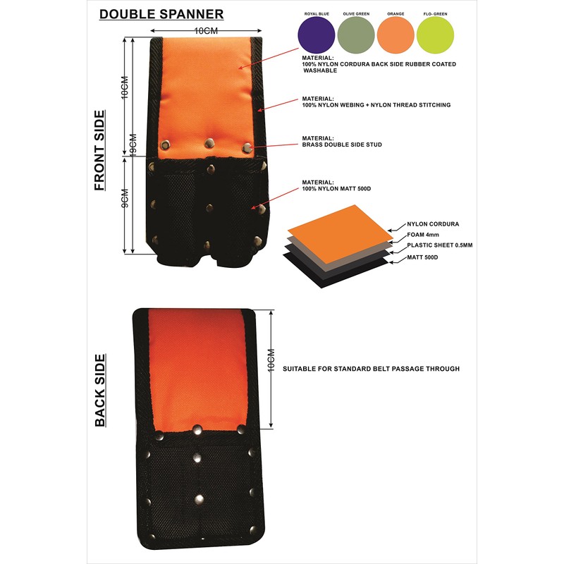 Scaffolding Tools Belt.Padded for Waist Comfort- 7 Toolset In 1