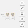 RENAEI 14K Gold Plated Heart Stud Earrings for Women with