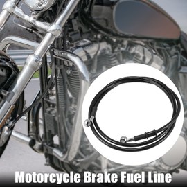 Motoforti 170cm 66.93" Motorcycle Braided Brake Clutch Oil Hoses Pipe Black