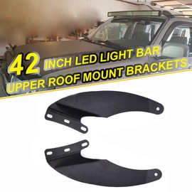 Dasen Upper Roof 42" Curved LED Light Bar Mount Brackets Kit Compatible with Tacoma 1995-2004