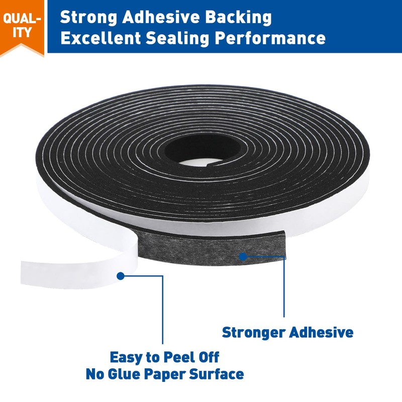 MAGZO Weather Stripping Door Seal, 1/2 in W X 1/8