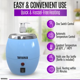 Massage Oil/Lotion Bottle Warmer - Auto-Temperature (Blue Pastel)