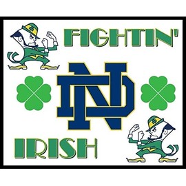 Notre Dame - Fightin' Irish - for Dark-Colored Materials - Iron On Heat Transfer 8.5" x 7"