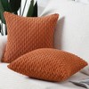 Madizz Pack of 2 Boho Corduroy Cushion Covers 16x16 inch,