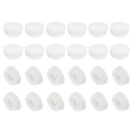 PATIKIL Round Plastic Plug, 24 Pcs 1.5 Inch/38mm Tubing Insert End Caps Plastic Plug Cap for Round Tubes Chair Legs Furniture Metal Tubing Hardware Plugs Fences, White