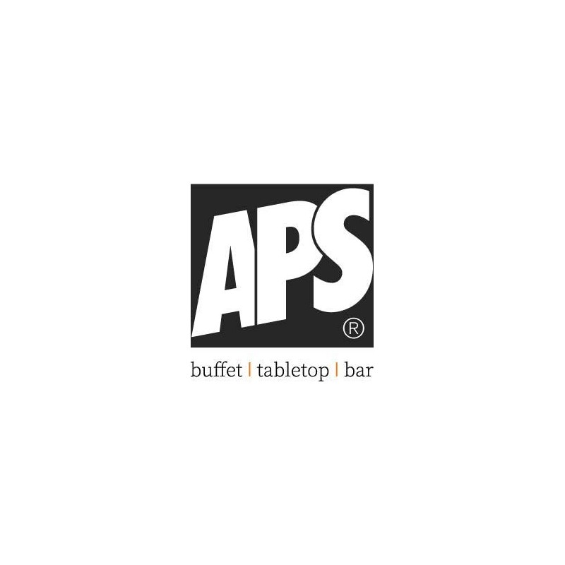 APS Industrial Snack Box Black Metal Box with Labelling Compartment,