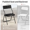 HOMEFUN Padded Folding Chairs 4 Pack - Foldable Dining Chair