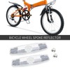 MFC PRO Bicycle Wheel Reflector White Pack of 4 (White,