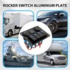 Vkinman 4 Gang Rocker Switch Panel with Dual USB Charger,
