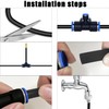 Tivddikun Drip Irrigation Kit, 360° Bendable Watering System with 49FT/15M