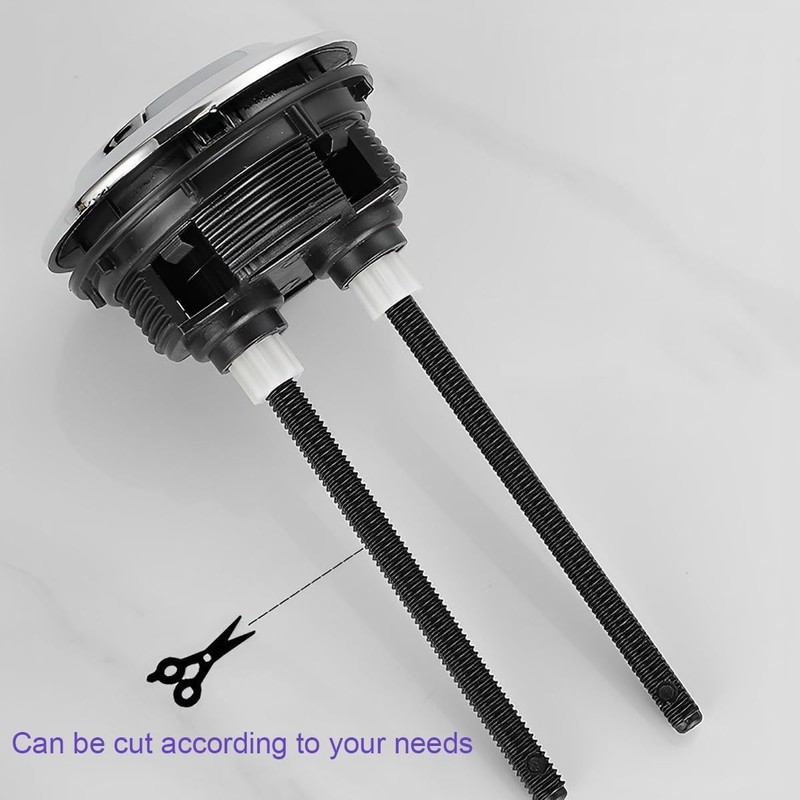 (Small size: suitable for 1.45-1.81in holes) Black Toilet Flush Button,