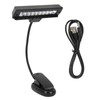 Portable Orchestra Music Stand Light Flexible Neck Clip On USB