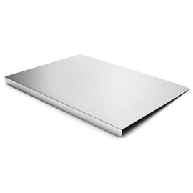 Stainless Steel Cutting Board with Lip, COKORA Food Grade Metal Cutting Board for Kitchen Countertop, Non-Porous, Large Chopping Board for Meat, Fruits, Vegetables, Dough Rolling (15.7"L x 11.8"W)