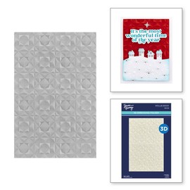 Spellbinders Geo Quilt 3D Embossing Folder by Simon Hurley, Clear