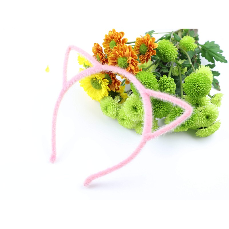 Bonnie Z. Leonardo Furry Cat Ears Headband Pink
