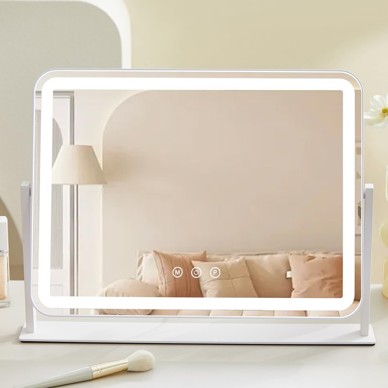 HIEEY Vanity Mirror with Lights, Makeup Mirror with Lights, Three