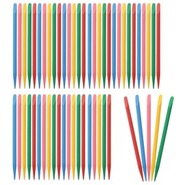 JRYXDS Pack of 50 Colourful Wooden Pens for Scratch Art, 5 Colours Heavy Duty Scratch Art Stylus Tools 12 cm Stylus Sticks for DIY Creative Drawing Christmas Scratch Art Activity Crafts