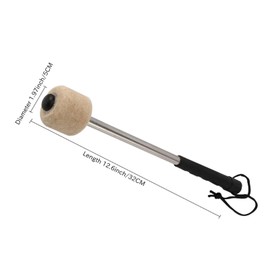 Wmzjnljy 2pcs Bass Drum Mallet Drum Stick with Stainless Steel Handle with Wool Felt Head Percussion Accessory for Drum Music Enthusiast Band(Z67-2)