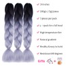 Kanekalon Braiding Hair Kanekalon, 3 Packs, Ombre Jumbo 24 Inch