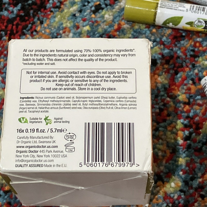 Dr Organic Vitamin E/ Virgin Olive Oil Lip Balm Lip