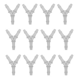 PP Hose Fittings Y Shape 3 Way Hose Fittings for Hose Polypropylene Plastic Hose Connector Boat Water Air Aquarium O2 Fuel Pack of 12