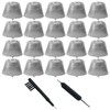 20 Pieces Click Sleeve Vented 2.0 Domes for Connexx/Siemens/Signia and