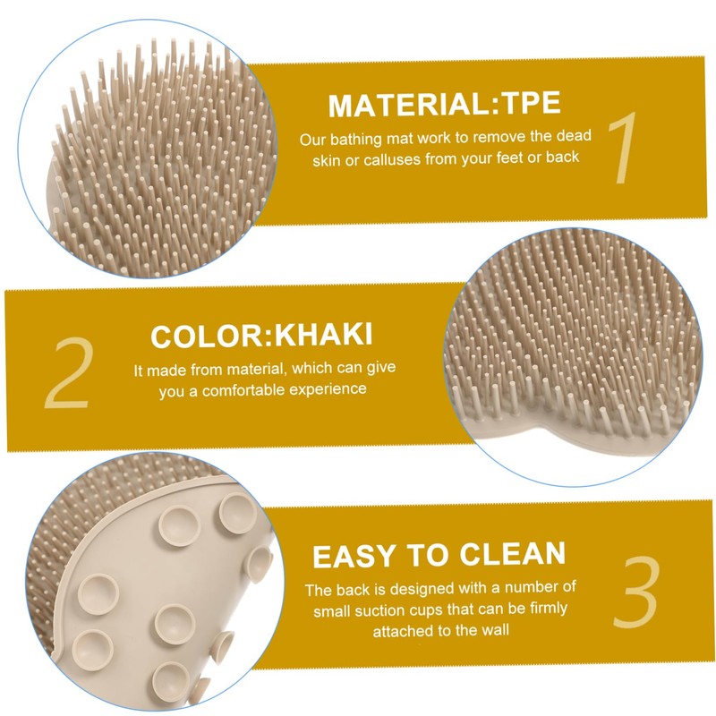 Ipetboom Shower Back Scrubber Wall Mount Exfoliating Foot Back for