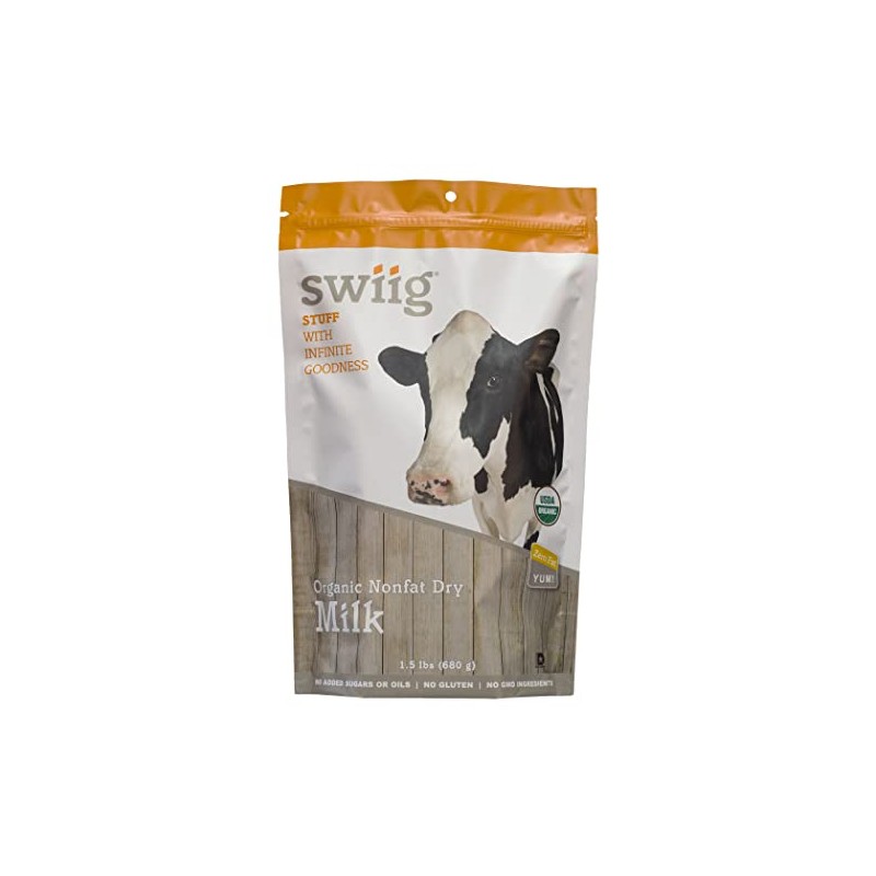 swiig Organic Nonfat Dried Milk, No Added Sugar or Oils,