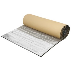 ACROPIX 394mil 10mm 22sqft Universal Sound Deadener Mat 78.7" x 39.4" Glassfiber Foam Heat Shield Material for Car Boat Hood Engine Silver Tone - Pack of 1