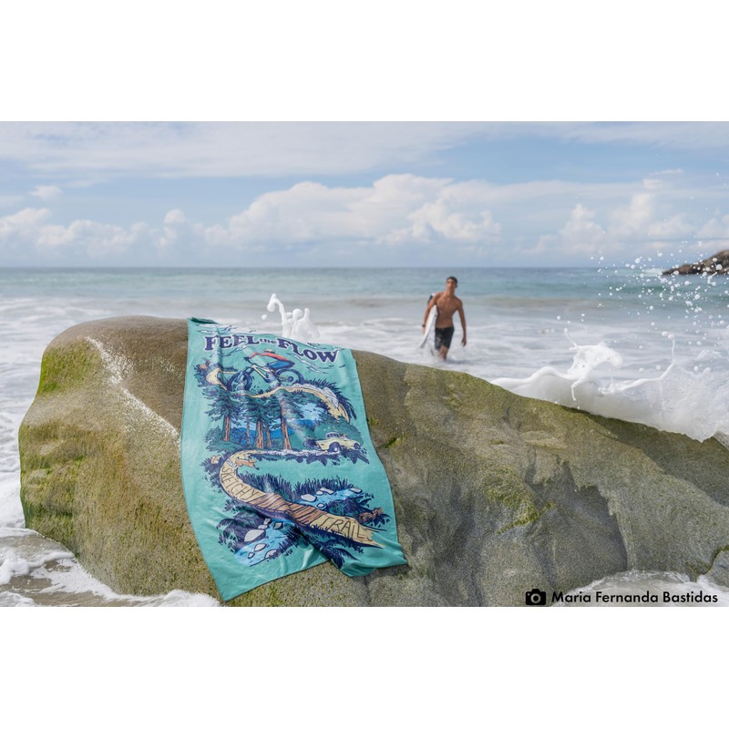 PackTowl Personal Ultralight Microfiber Camping and Travel Towel, Flow Print,