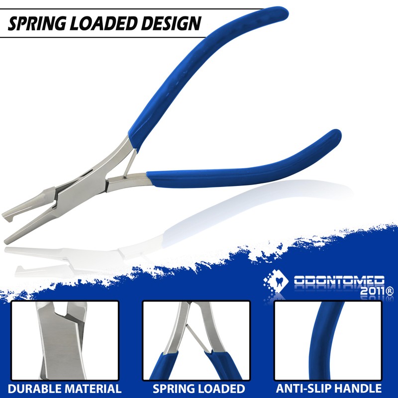 OdontoMed2011 Stainless Steel Split Ring Jewelry Plier, Round Handle, 5-Inch