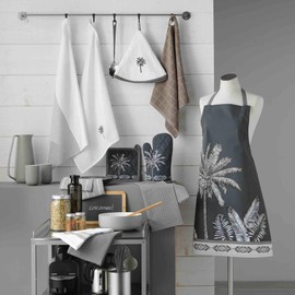 Douceur d'Intérieur COCOTY 2 Tea Towels, Taupe, 50 x 70 cm