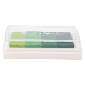 Almohadilla de Tinta para álbum de Recortes, Almohadilla de Tinta para Sellos de Goma DIY, Pintura de Colores Bonitos, Fabricación de Tarjetas, Almohadilla para Sellos, Acuarelas (degradado verde)