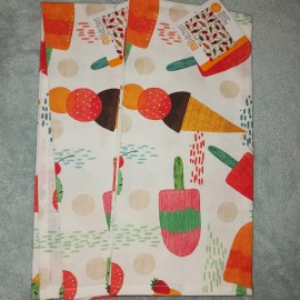 Kitchen MuKitchen Designer Cotton Kitchen Towels. Icecream Pattern Large 20x30 . 2 New