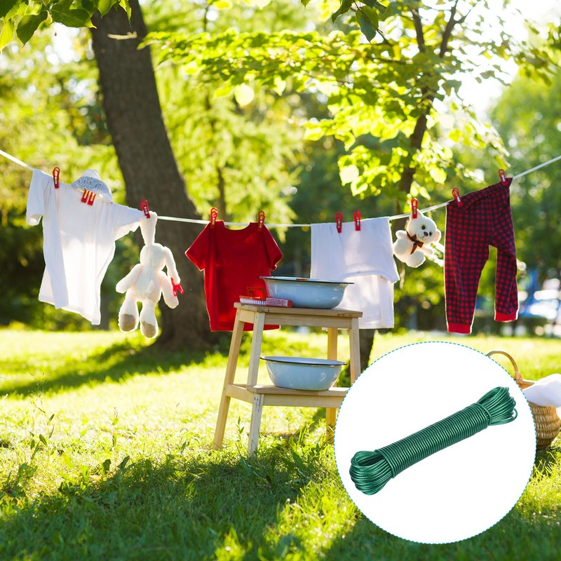 PATIKIL Plastic Coated Clothesline, 2 Pack 1/8 Inch x 66