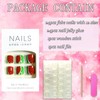 FIEONCIY Press on Toenails with Designs Acrylic Fake Nails for