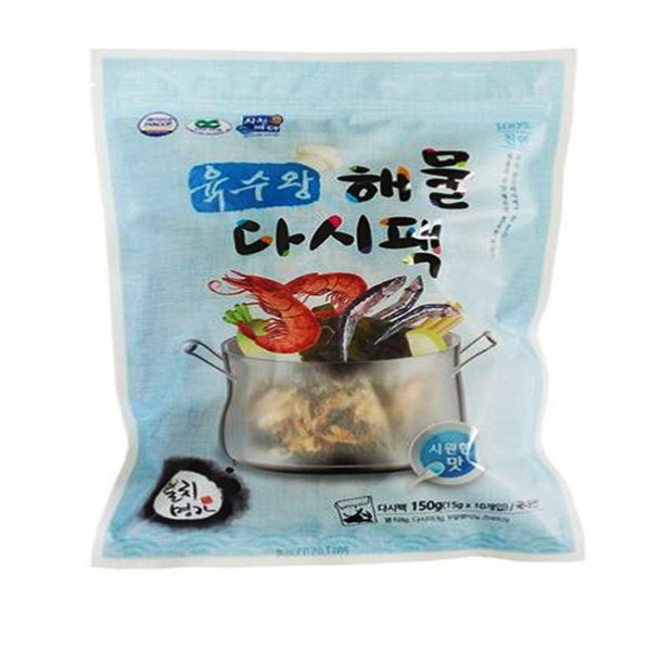 Dried Mix seafood, Anchovy Kelp Dashi Pack, Made In Korea (16gX 10Tea Bags)