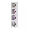 VECELO Narrow Storage Cabinet with Adjustable Shelf Small Space Bathroom